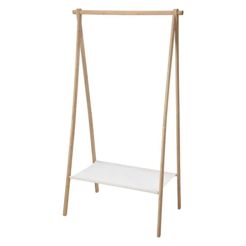 WELL HOME - Perchero en bambú con estante 86x57x155cm