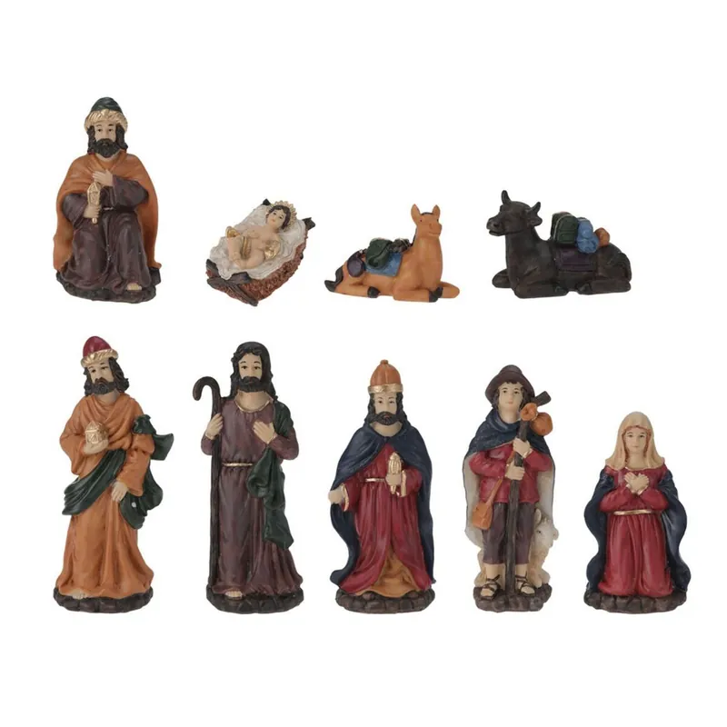 Well Home Set de 9 Figuritas para Belén con medidas variadas - Decoración