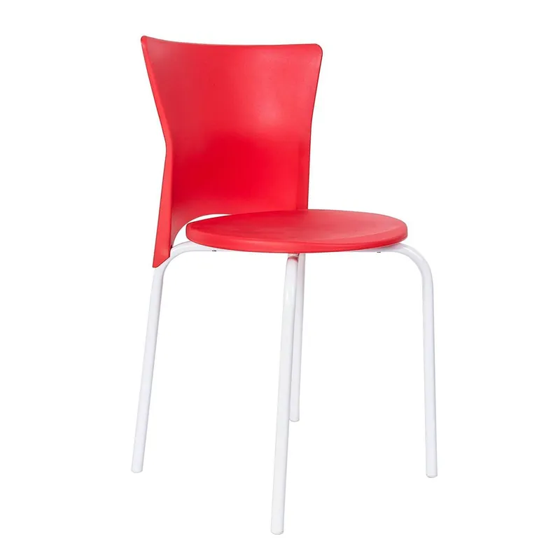 WELL HOME - Silla 'Luc' Roja apilable metálica H.70cm