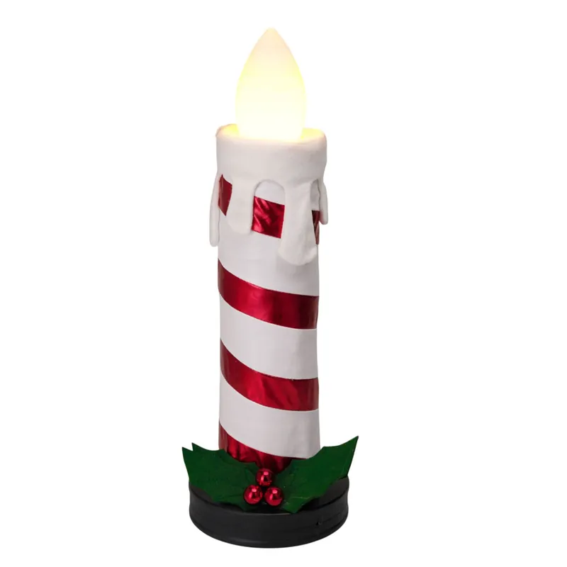 Well Home Vela Plegable de 90cm con luces de llama, color Blanco y con Música - Decoración