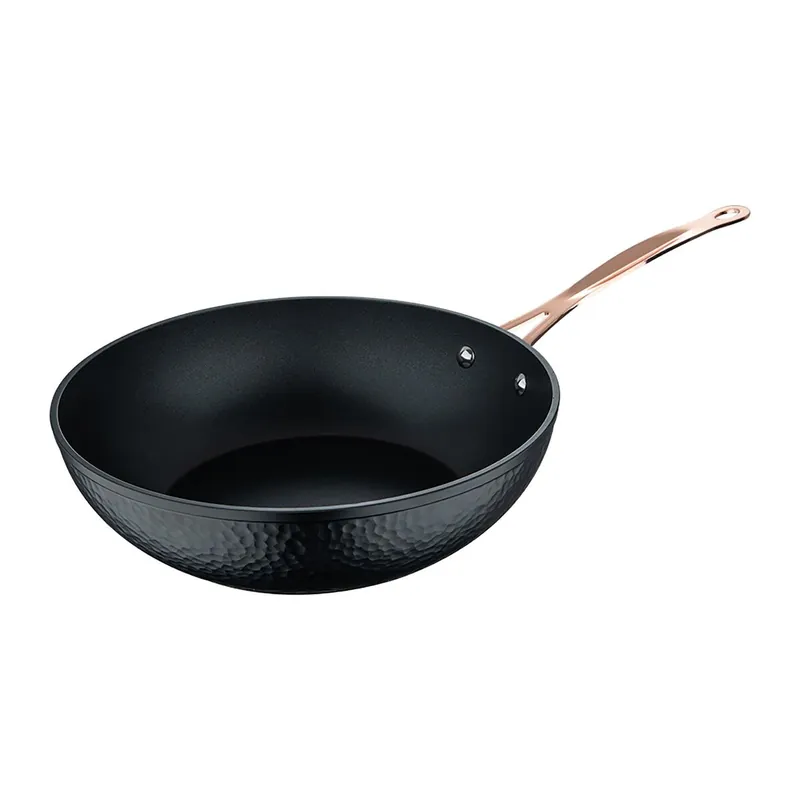 Bergner Copper Wok Ø28x7,8cm en aluminio forjado en color Negro mate - Cocina