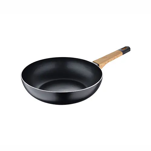 Wok 28X7.5CM aluminio prensado Bergner Earth Black - Cocina
