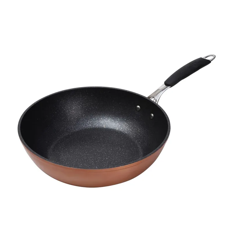 Wok 28x8 cm de Aluminio Forjado - Antiadherente PPG QUANTANIUM Color Cobre Copper Infinity Chef