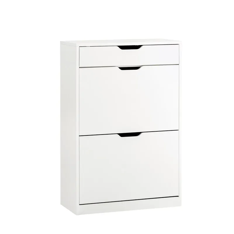 Zapatero con 2 Solapas y 1 Cajon Organizador FSR180-W SoBuy ES