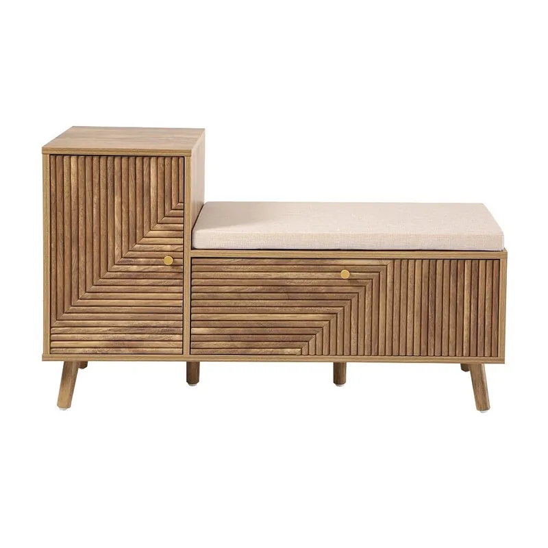 Zapatero de 2 puertas con frentes laminados L101 cm - EDEN