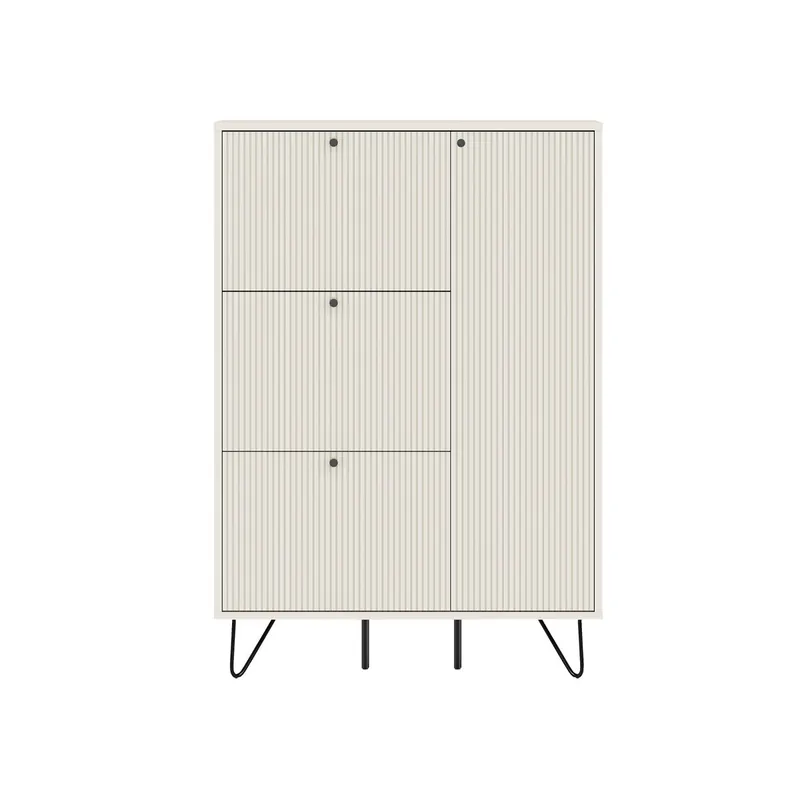 Zapatero MARY 130x90x20cm 3 trampones 1 puerta blanco - Muebles