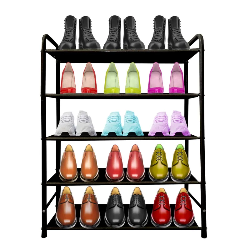 Zapatero Metálico 20 Pares Nyana Home Negro - Muebles