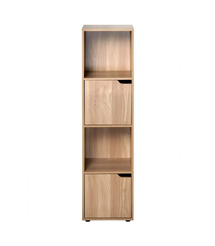 Mueble 3 estantes acabado madera 2 puertas - Muebles