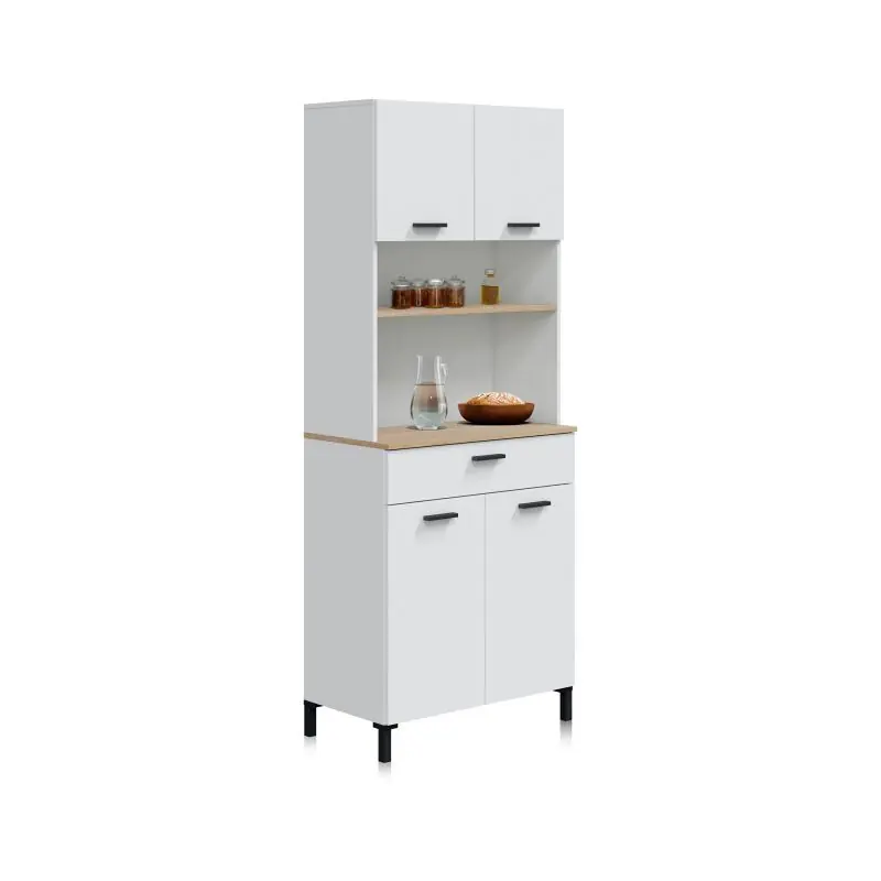 Alacena Nitza Blanco Artik (Blanco Mate) - Natur 72 x 185 x 40 cm