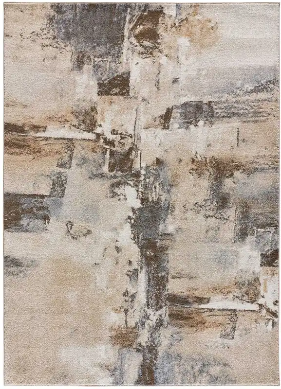 Alfombra abstracta en beige AYDIN, 140x200 cm - ATTICGO