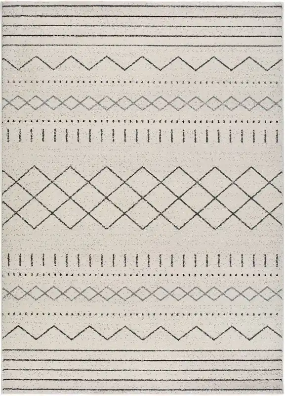 Alfombra de estilo étnico en blanco AKKA, 160x230 cm - ATTICGO