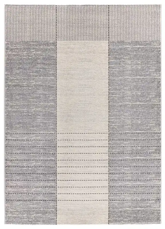 Alfombra de estilo moderno gris CRAFT, 133x190 cm - ATTICGO