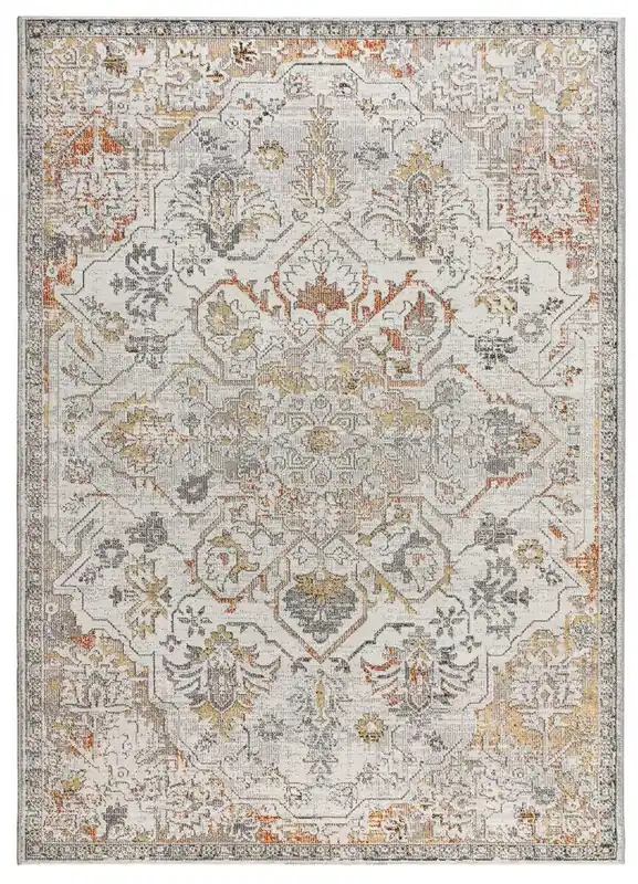 Alfombra de estilo vintage de pelo corto beige SAMARA, 160x230 cm - ATTICGO