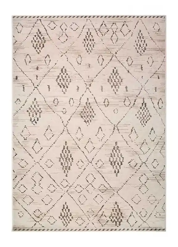 Alfombra étnico crema / marrón CERES, 133x190 cm - ATTICGO