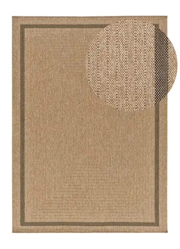 Alfombra exterior/interior efecto yute natural ACRA, 200x290 cm - ATTICGO