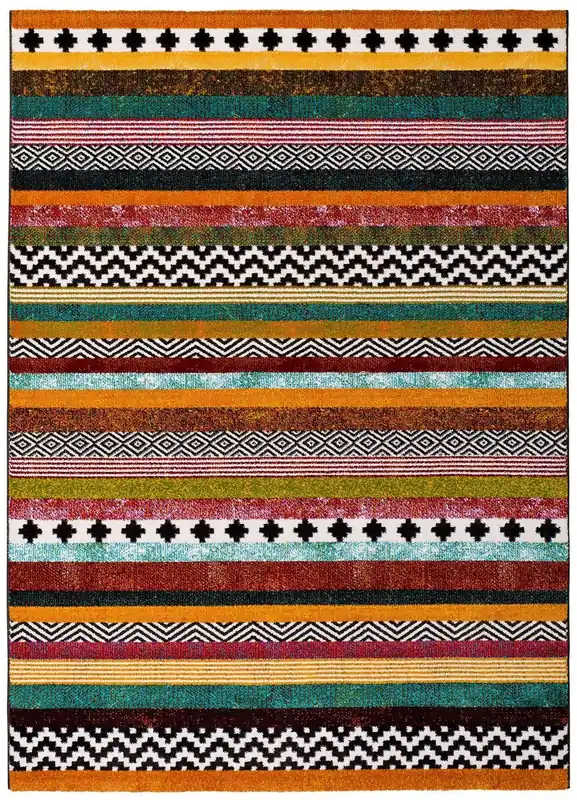 Alfombra de estilo étnico multicolor MOAR, 120x170 cm - ATTICGO