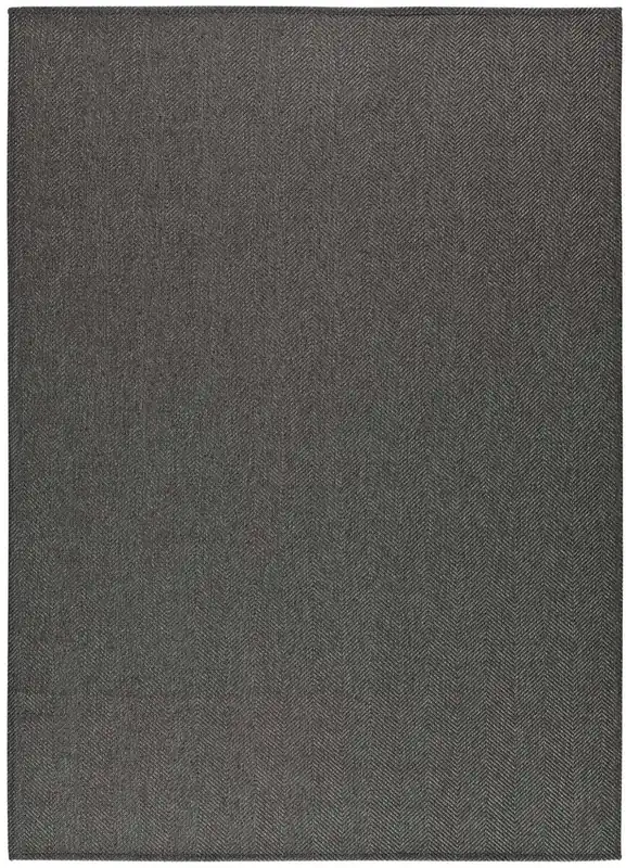 Alfombra lisa lavable en antracita ESPIGA, 160x230 cm - ATTICGO