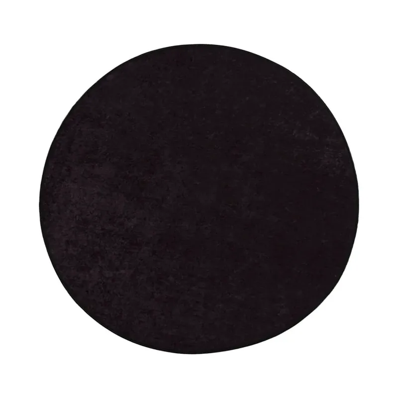 Alfombra redonda lavable y antideslizante antracita Ø120 cm - Textil