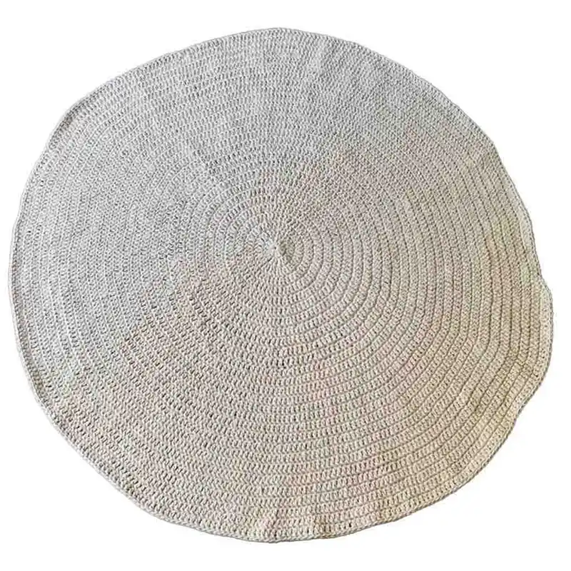 Alfombra redonda trenzada beige d150x1h cm - Textil