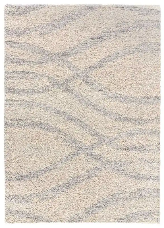 Alfombra shaggy de estilo escandinavo plata HELIA, 80x150 cm - ATTICGO