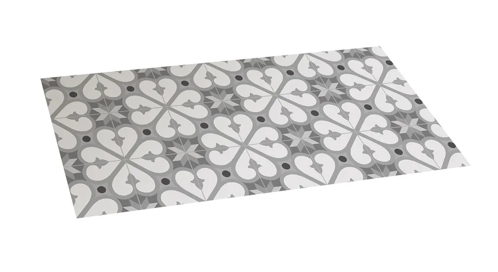 Alfombra Vinílica Acolchada Croma Bcn En Color Gris 50 X 110 Cm - Textil