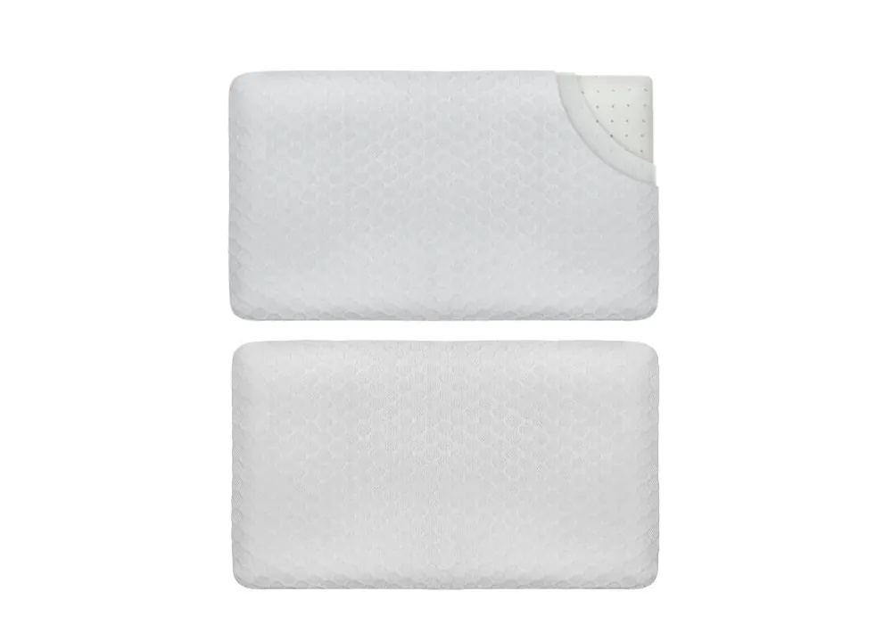 Almohada Infantil Transpirable en Tejido de Bambú, 2 Fundas de Bambú - Bebé