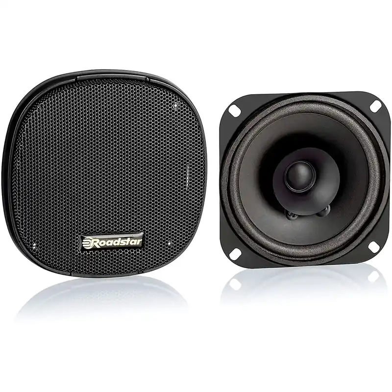 Roadstar PS1015 Altavoces de Coche 10cm, Coaxial, Audio 2 Vías, 2 Altavoces, PMPO 30W, 90dB, 100-18000Hz, 30, Negro