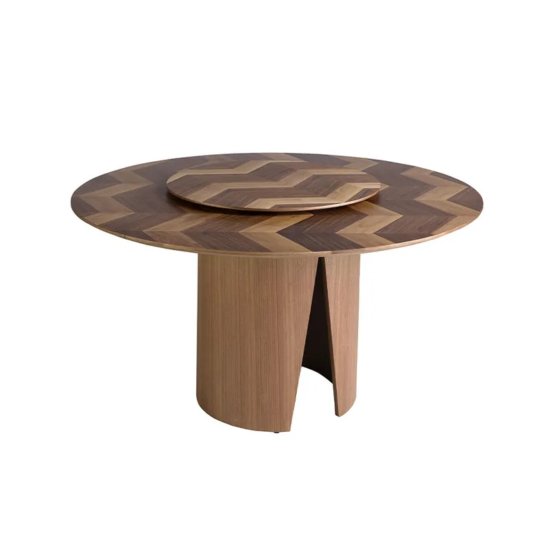 ANGEL CERDA Mesa comedor redonda nogal - Muebles