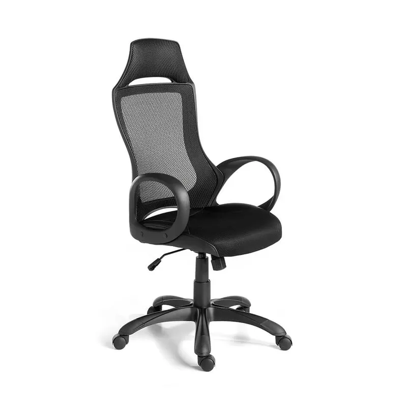 ANGEL CERDA Silla oficina giratoria tela negra - Muebles