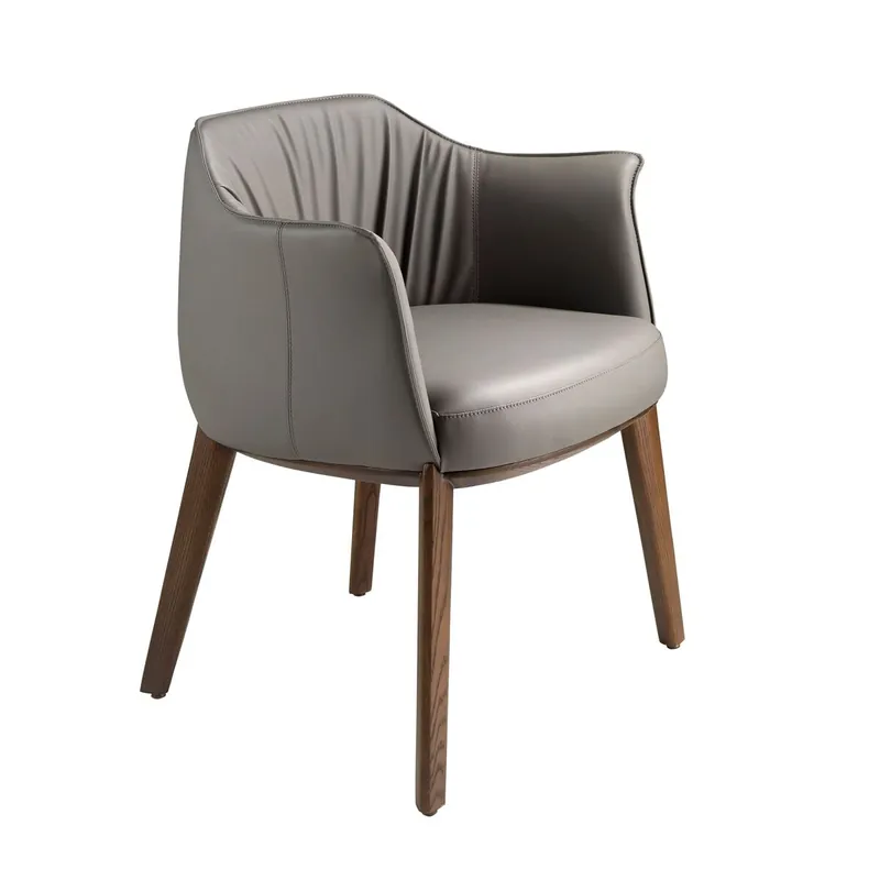 ANGEL CERDA Silla polipiel gris - Muebles