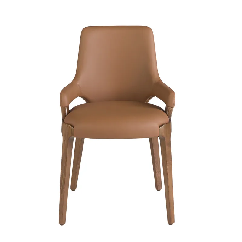 ANGEL CERDA Silla polipiel marrón - Muebles