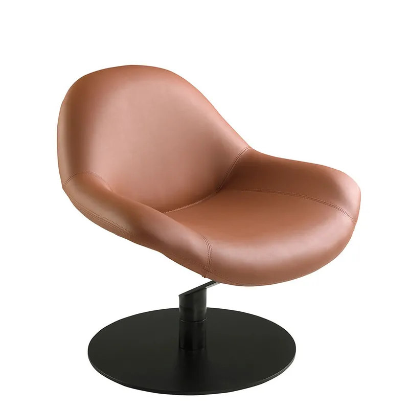 ANGEL CERDA Sillón giratorio polipiel marrón - Sofás sillones puffs