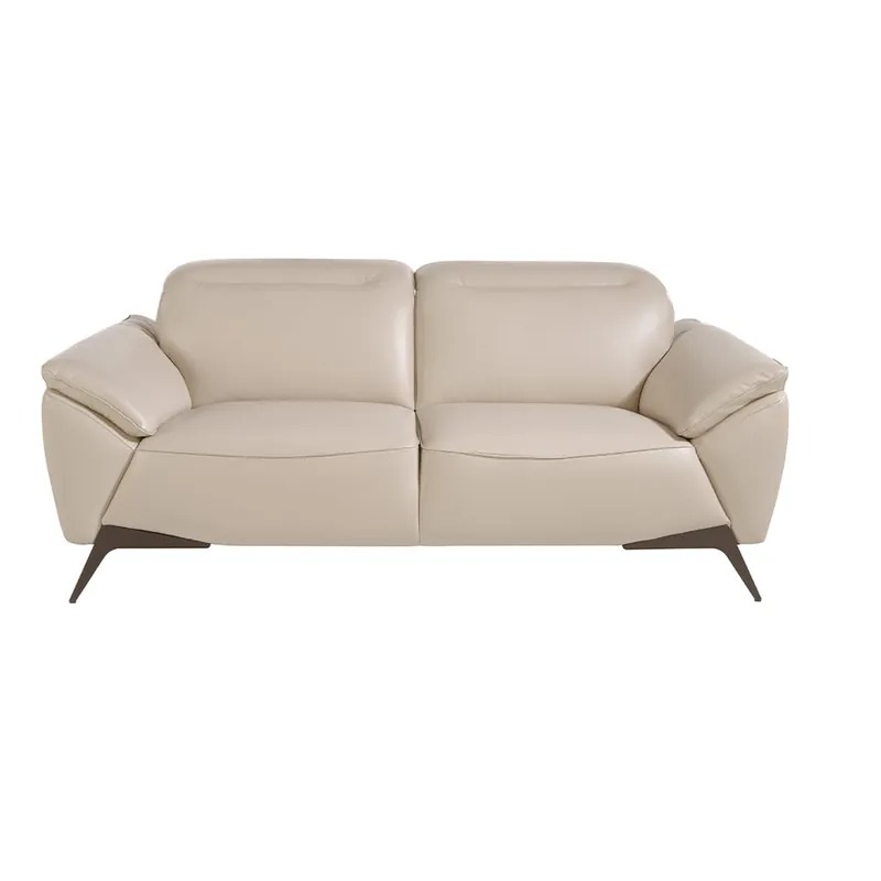 ANGEL CERDA Sofá 2 plazas piel vacuno Gris Taupe - Sofás sillones puffs