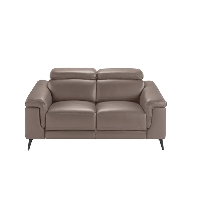 ANGEL CERDA Sofá 2 plazas piel de vacuno marrón - Sofás sillones puffs