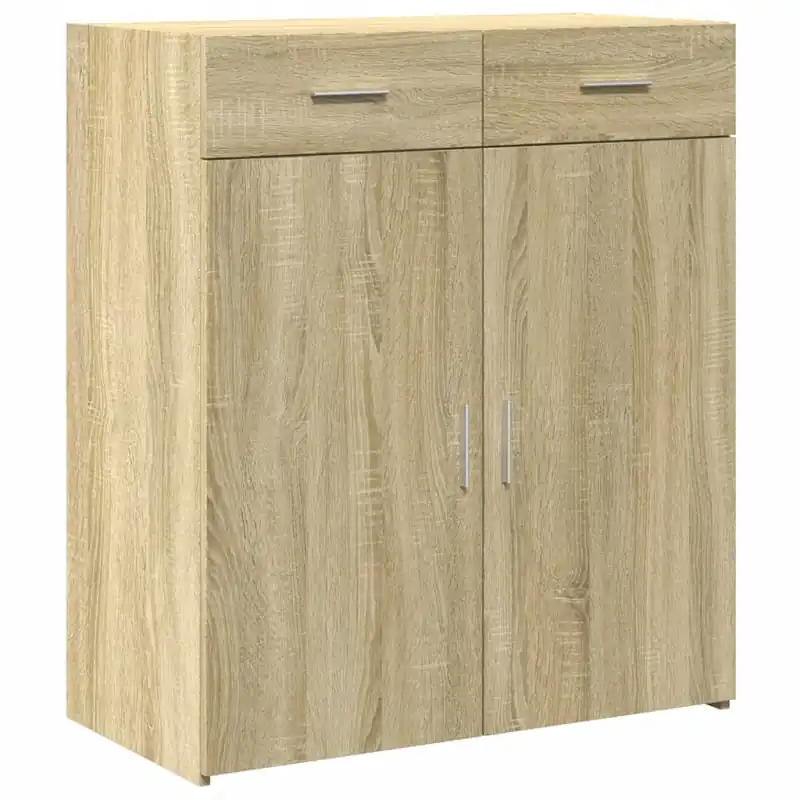 Aparador - Mueble de almacenamiento de madera contrachapada roble Sonoma 80x42,5x93 cm es3104