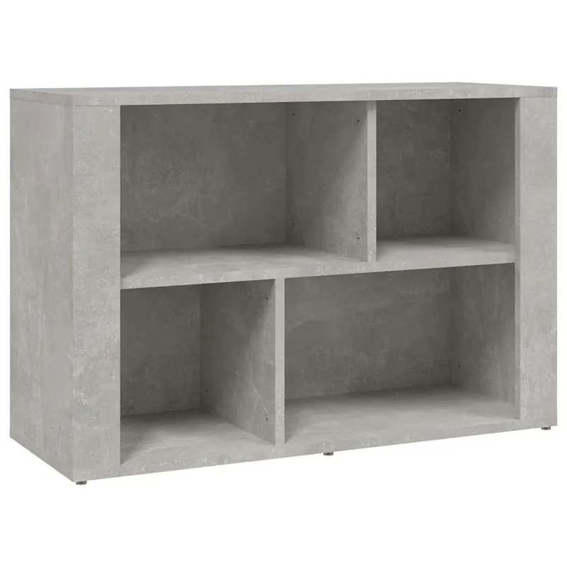 Aparador - Mueble de almacenamiento de madera contrachapada gris hormigón 80x30x54 cm es2840