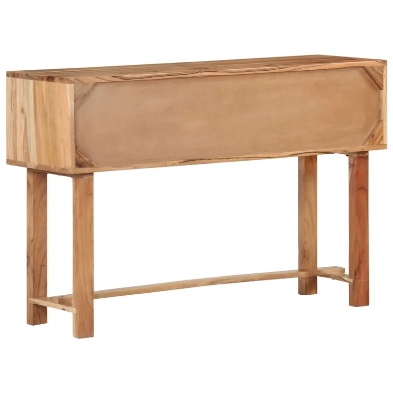 Aparador - Mueble de almacenamiento de madera maciza de acacia 115x35x75 cm es3848