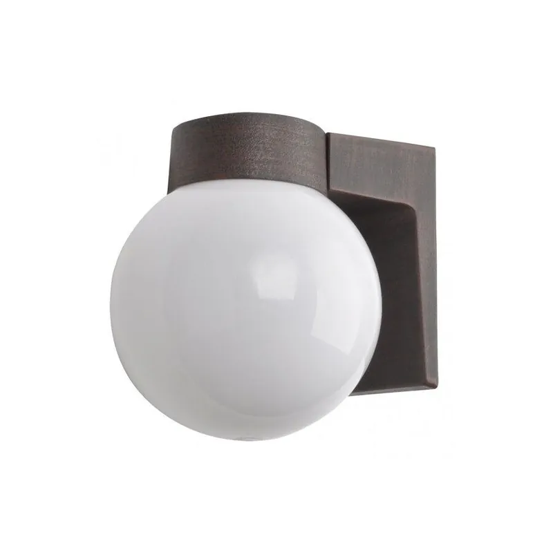 aplique de exterior metal color marron serie procyon 18cm - Decoración