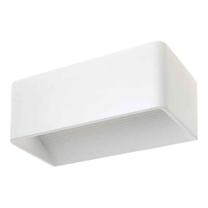 aplique de pared aluminio color blanco serie etel 20cm - Decoración