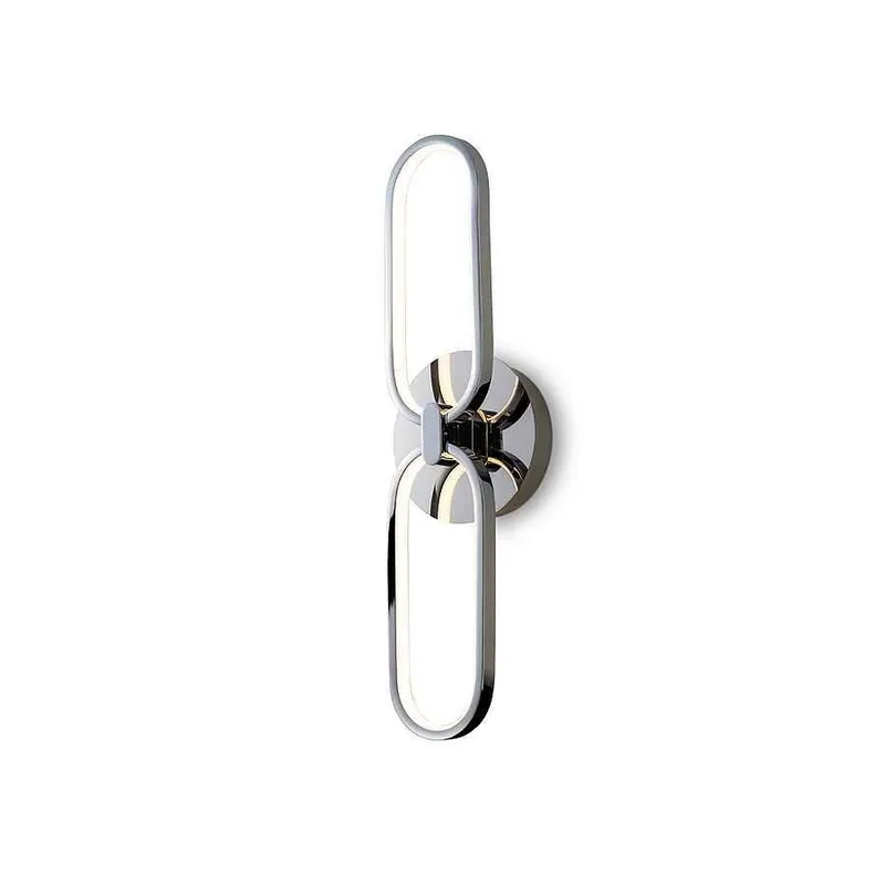 aplique pared aluminio color cromo serie 13cm - Decoración