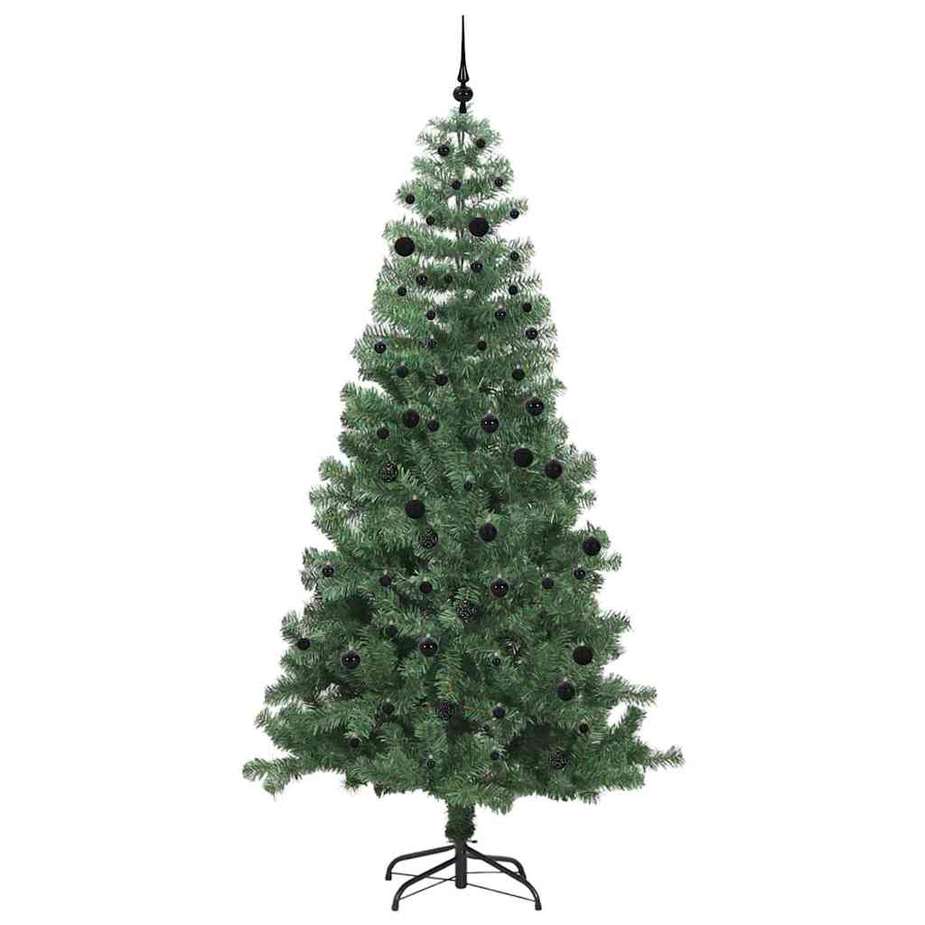 Árbol de Navidad con 300 LED con soporte Verde 240 cm PVC - Decoración