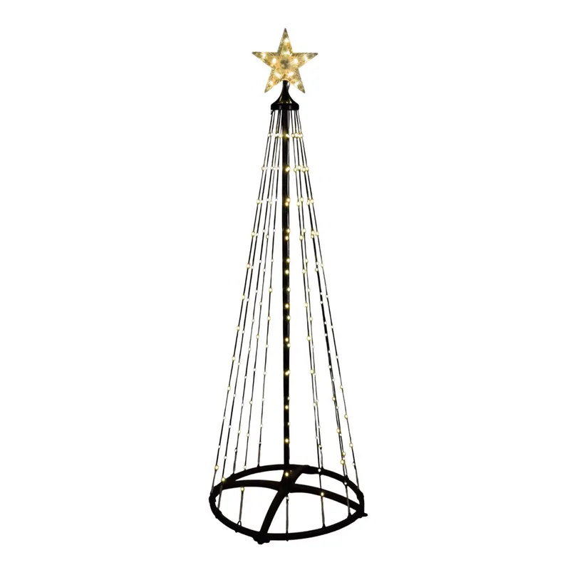 Well Home Árbol de Navidad con 550 luces LED blancas cálidas con control remoto - 300cm de alto