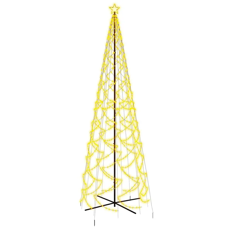 Árbol de Navidad - Árbol navideño cónico 1400 LED blanco cálido 160x500 cm