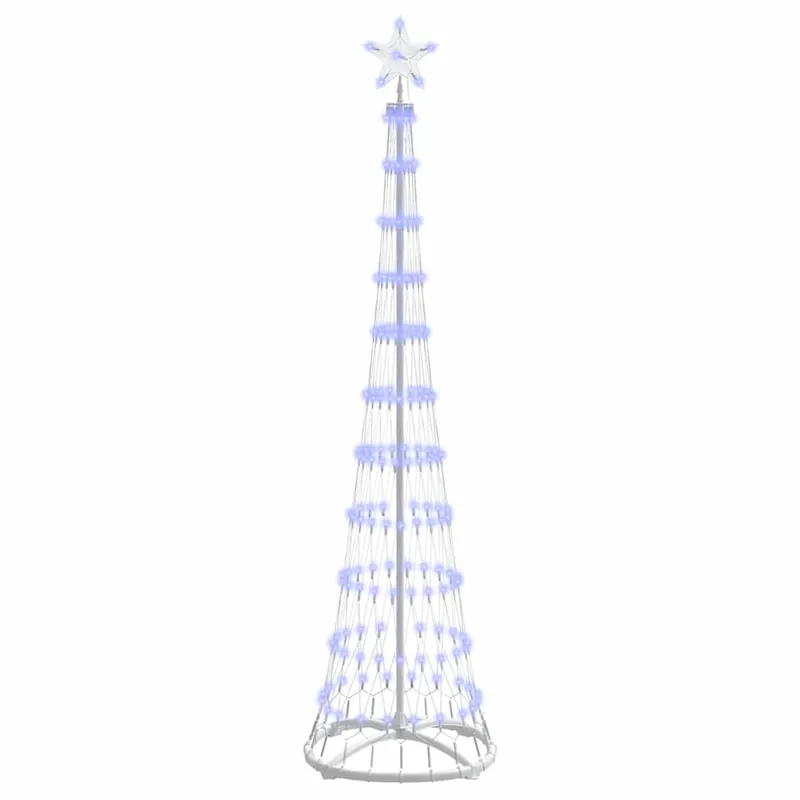 Árbol de Navidad - Árbol navideño LED con 230 LED Azul 51 x 51 x 190 cm Metal