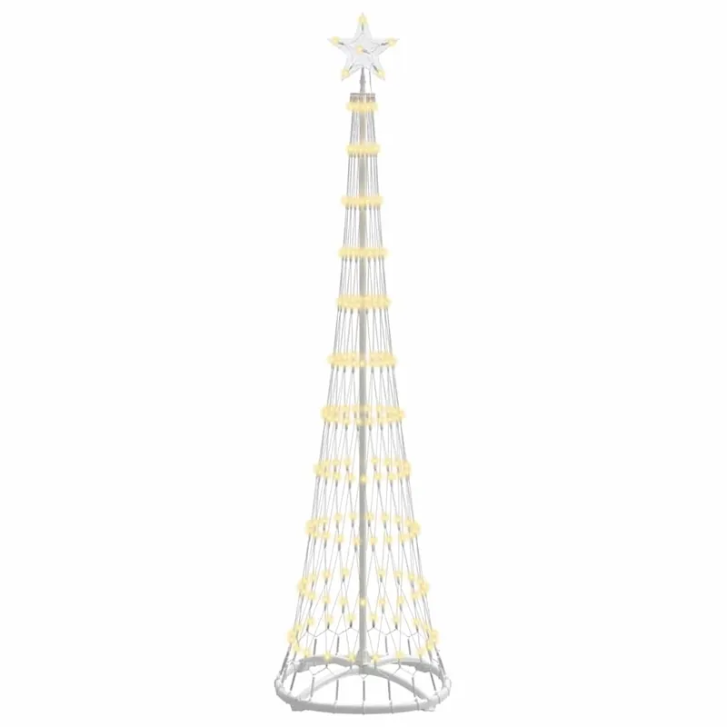 Árbol de Navidad - Árbol navideño LED con 230 LED Cálido 51 x 51 x 190 cm Metal