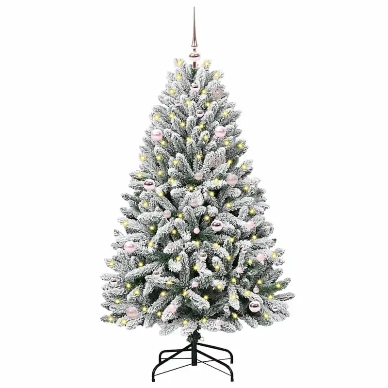 Árbol de Navidad - Árbol navideño artificial Verde y 150 cm PVC y Metal