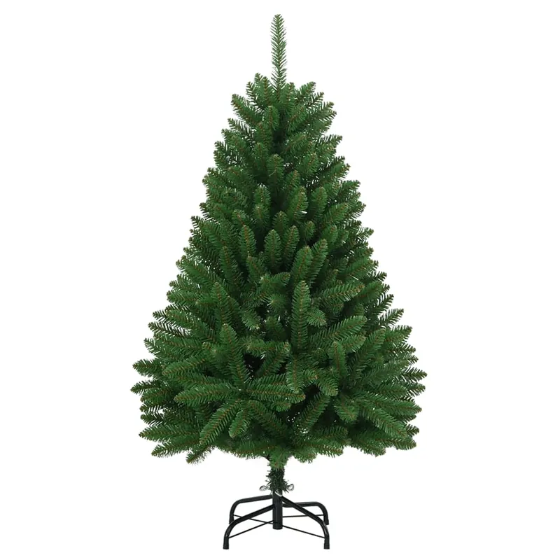 Árbol de Navidad - Árbol navideño artificial con bisagras y soporte verde 120 cm