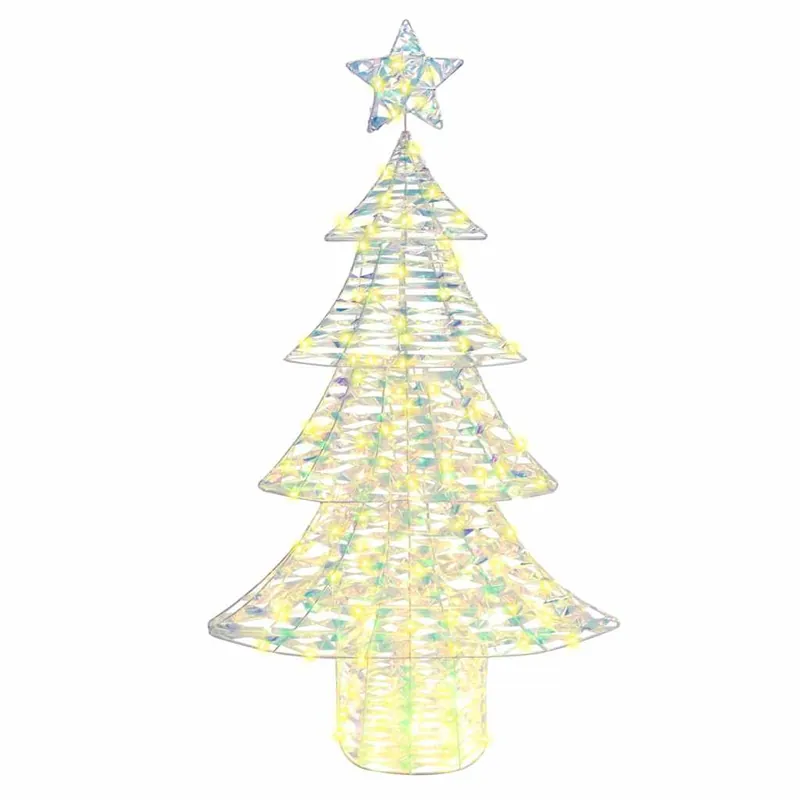 Árbol de Navidad - Árbol navideño con 160 LED cálido 150 cm PET