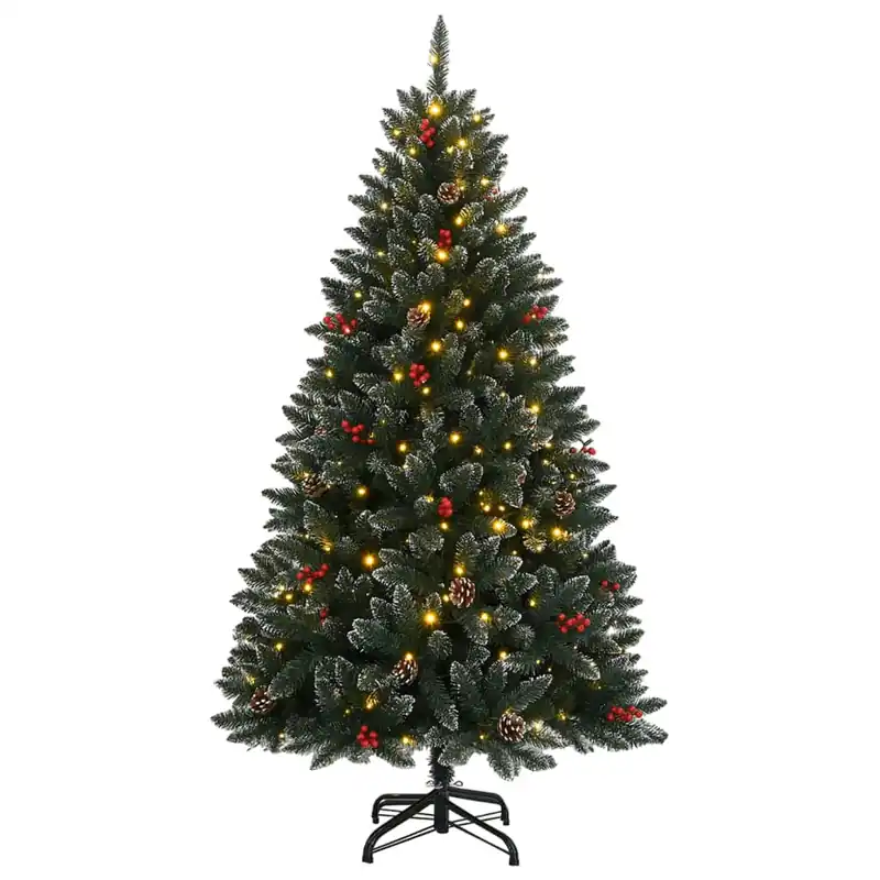 Árbol de Navidad - Árbol navideño artificial con bisagras 300 LEDs 180 cm