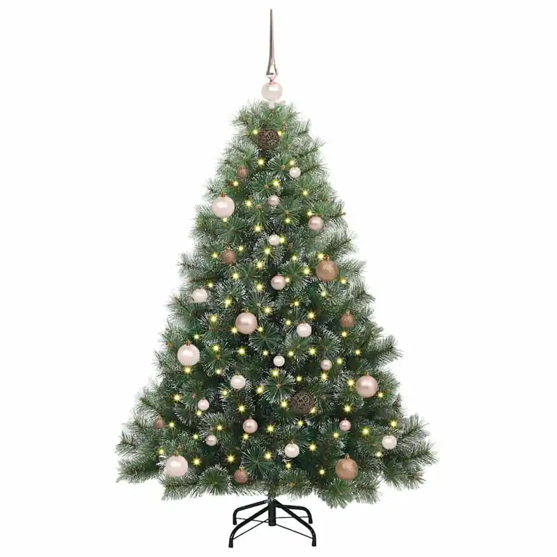 Árbol de Navidad - Árbol navideño artificial con 150 LED Verde 150 cm PE y PVC